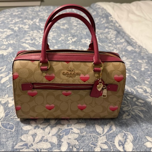 Coach Cream and Pink Heart Wallet - Picture 8 of 14